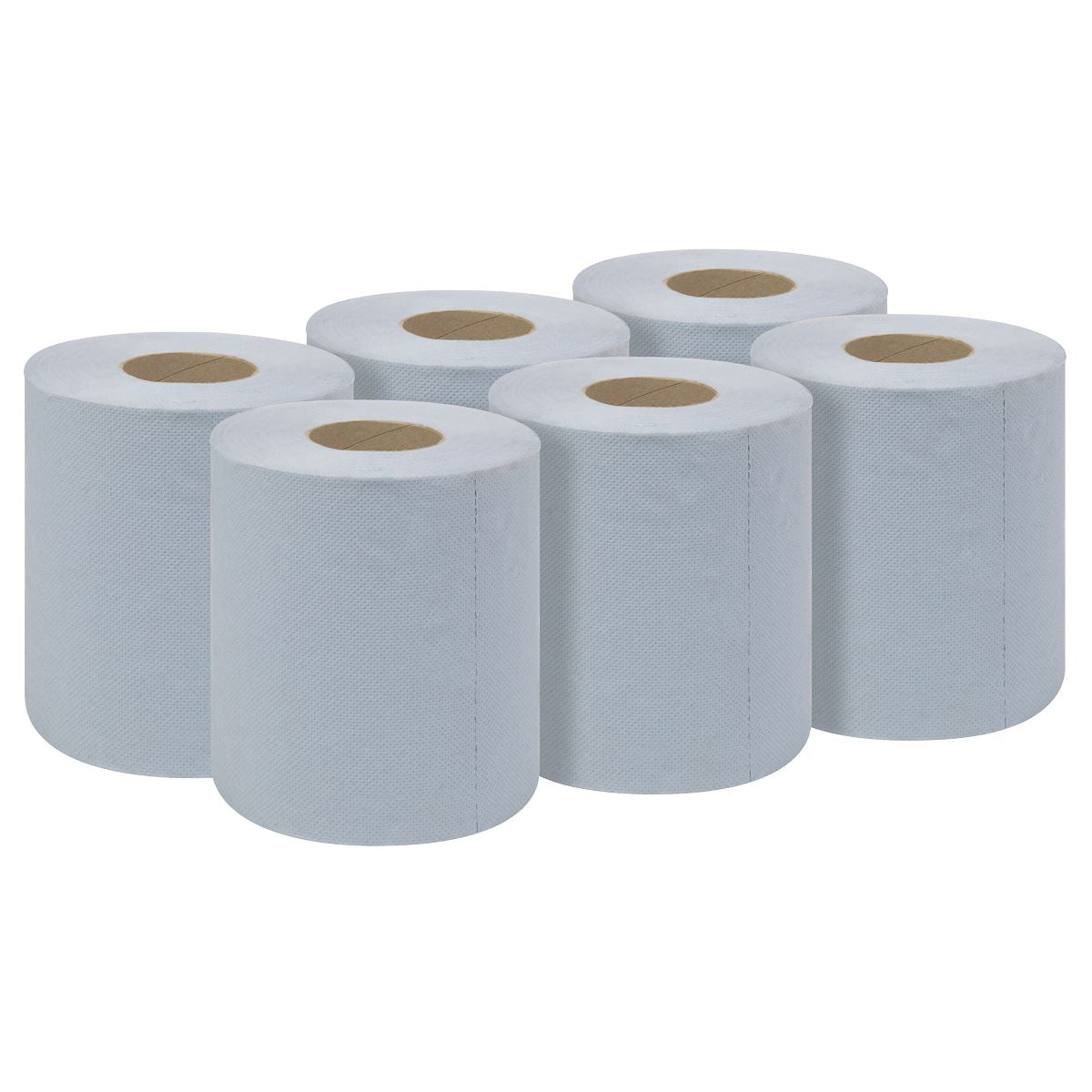 Sealey Blue Embossed 2-Ply Paper Roll 60m - Pack of 6