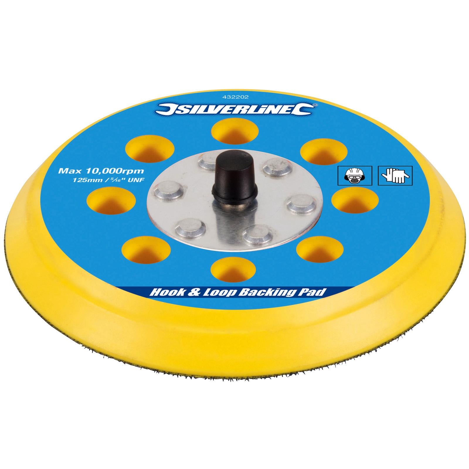 Silverline Hook & Loop Backing Pad 5/16" UNF 125 Or 150mm