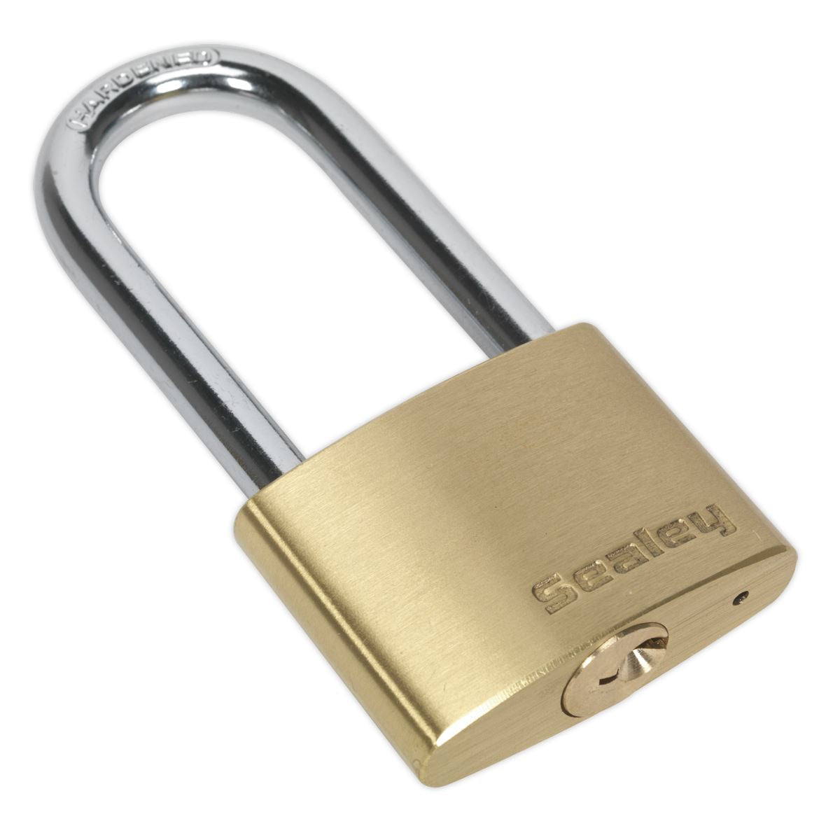 Sealey Brass Body Padlock Long Shackle 50mm 