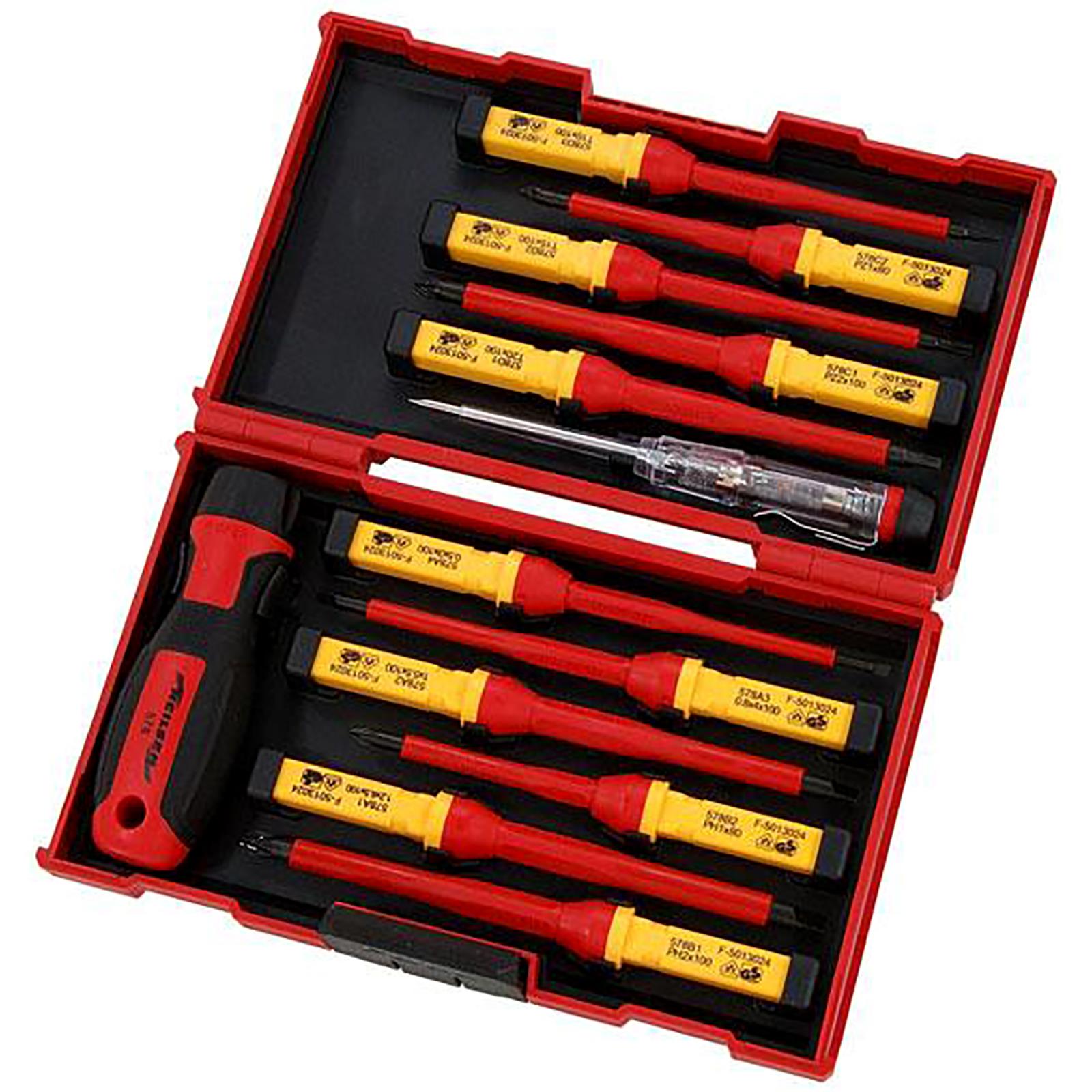 Neilsen Insulated Screwdriver Set VDE Slotted Phillips Pozi Torx Electricians 13pc