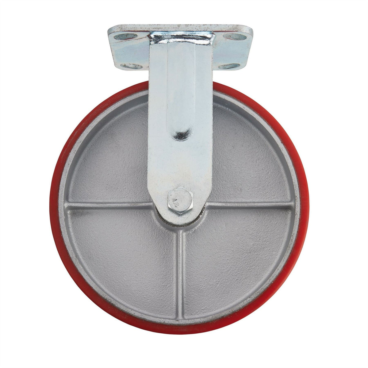 Draper Fixed Plate Fixing Heavy Duty Polyurethane Wheel 200mm Diameter S.W.L. 500kg 65534  White Rose Tools