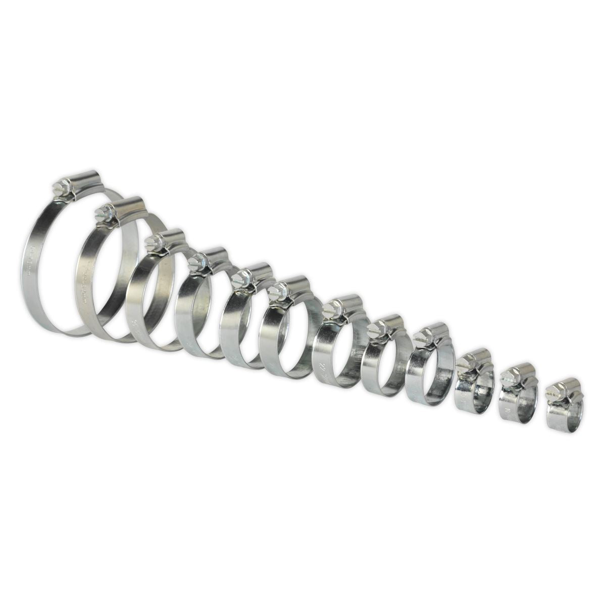 Sealey Hose Clip Assortment 85pc Ø8-57mm Zinc Plated