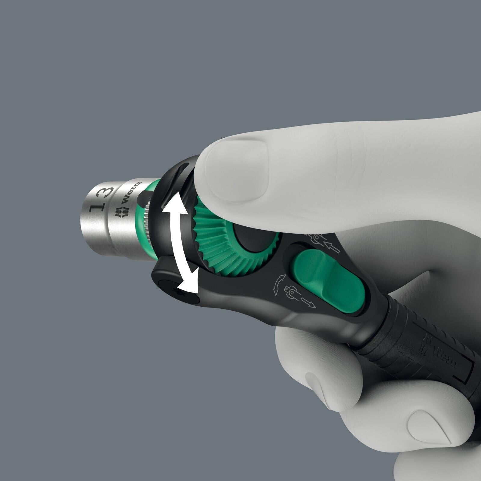 Wera Ratchet Wrench 8000 B Black Edition Zyklop Speed Ratchet with 3/8" Drive  White Rose Tools