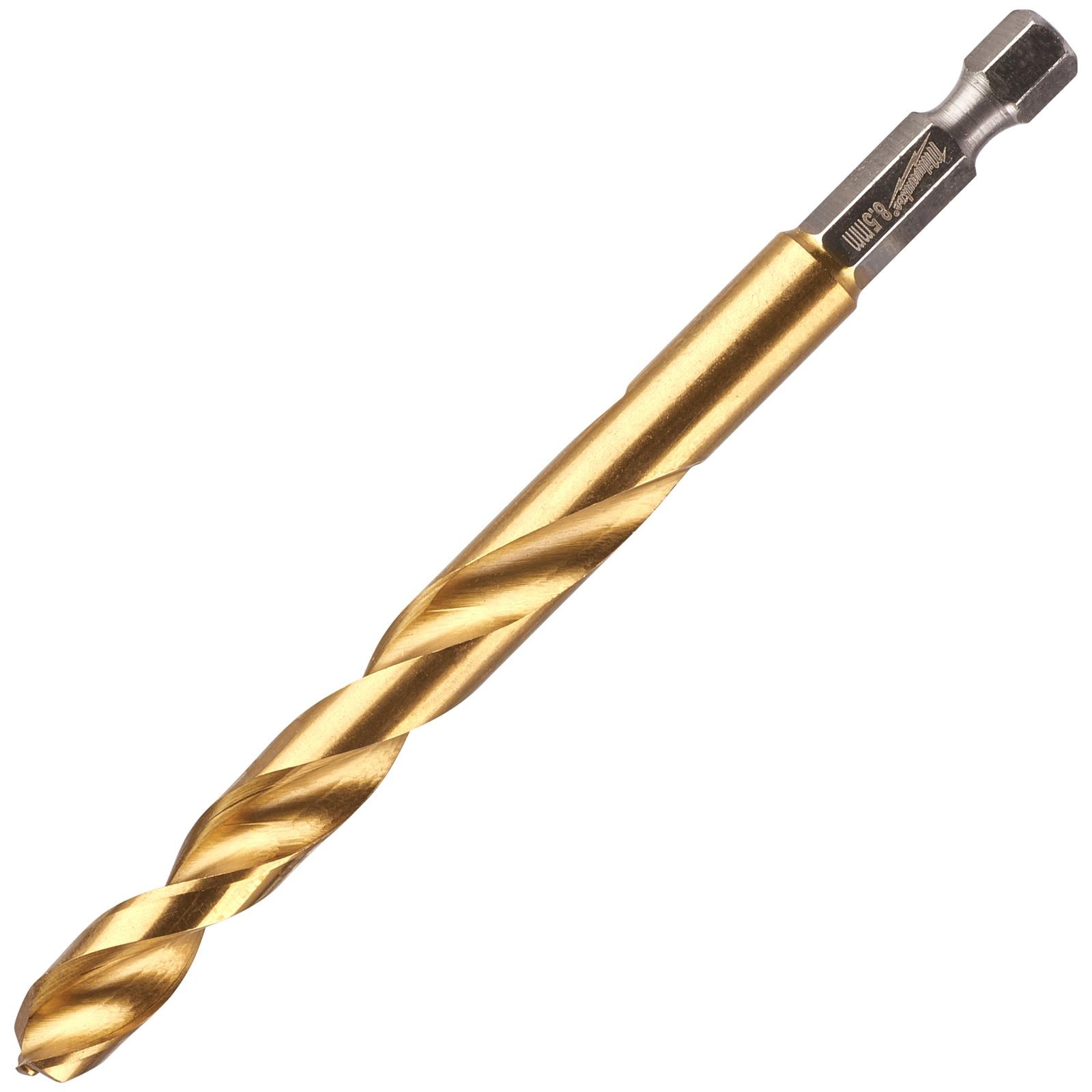 Milwaukee Red Hex Metal Drill Bits HSS Shockwave Impact Duty 1/4" Hex Shank 