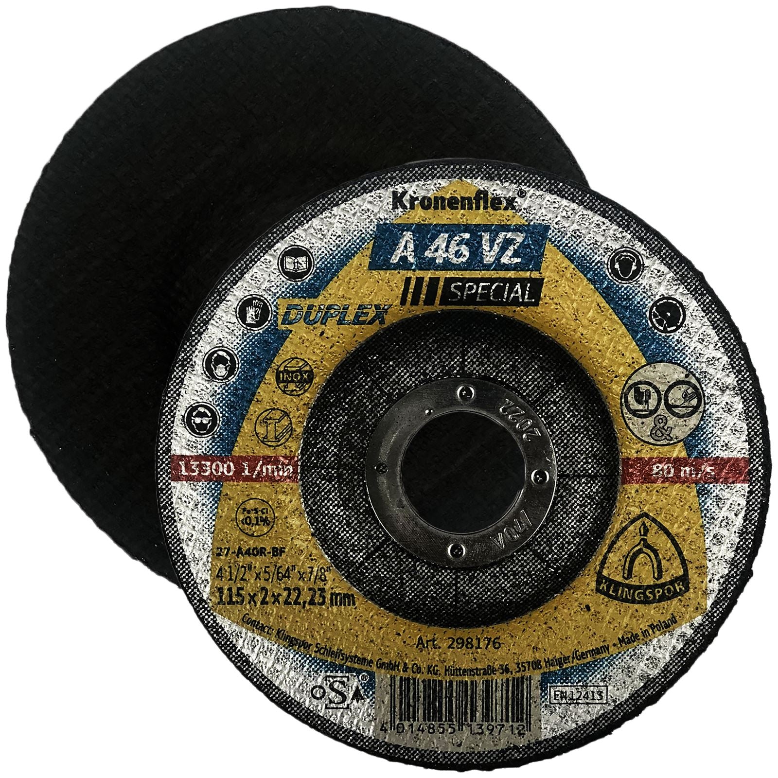Klingspor Cutting and Grinding Disc A46VZ Special Duplex 115mm or 125mm