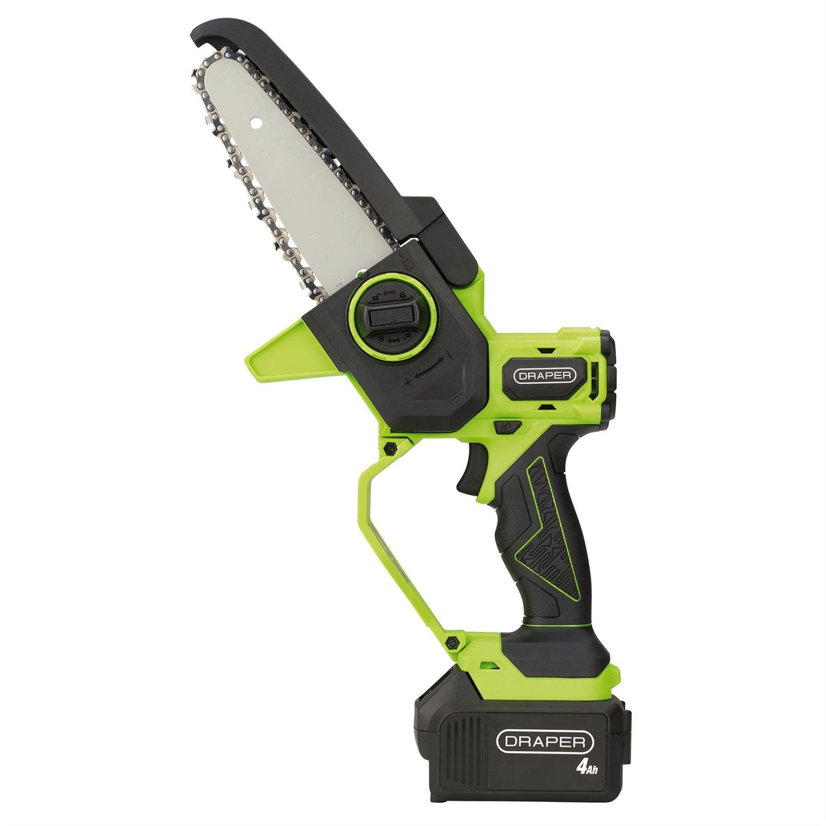 Draper 18V Brushless Mini Pruner Saw 1 x 4.0Ah Battery 1 x Charger 31872  White Rose Tools