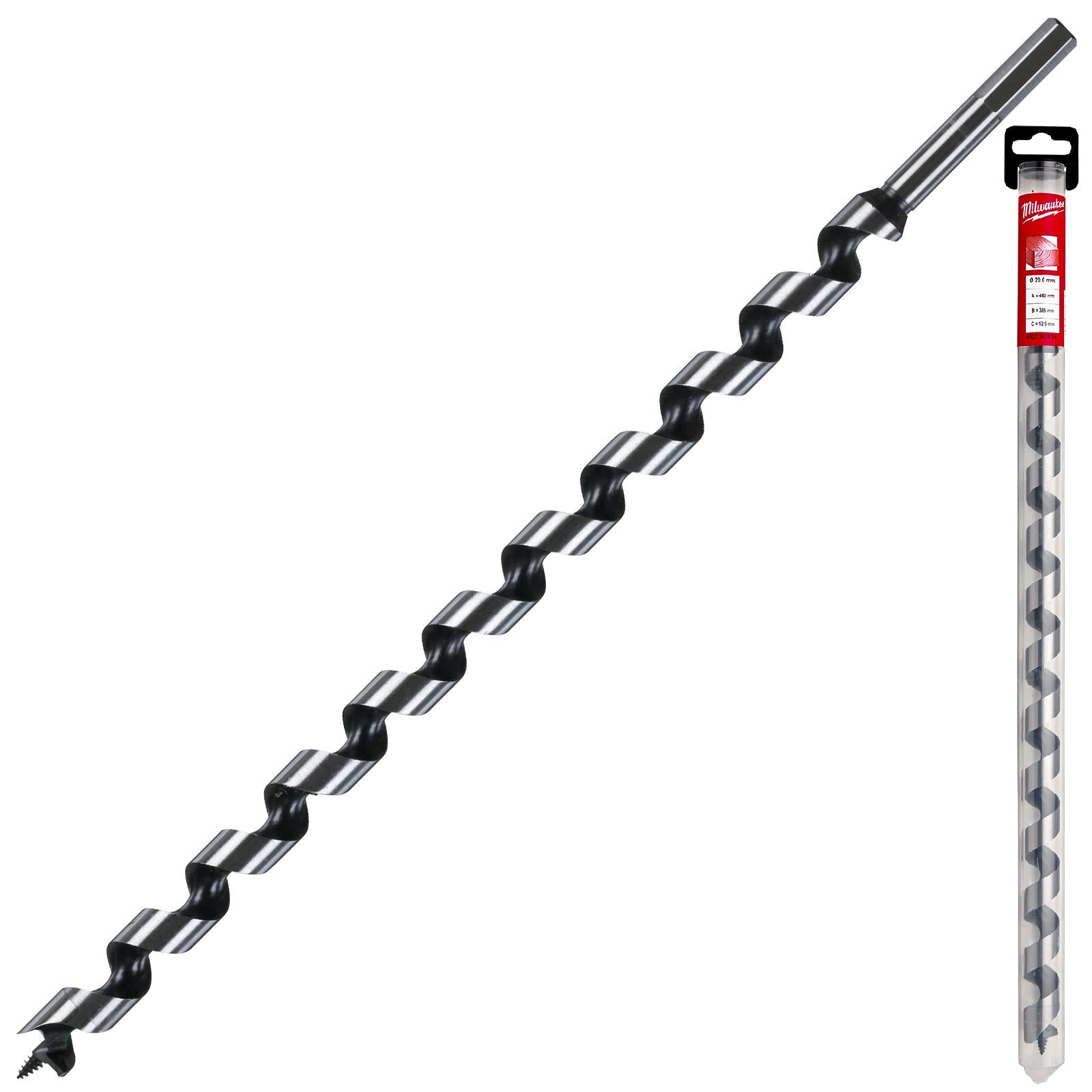 Milwaukee Wood Auger Drill Bits 460mm Overall Length 
