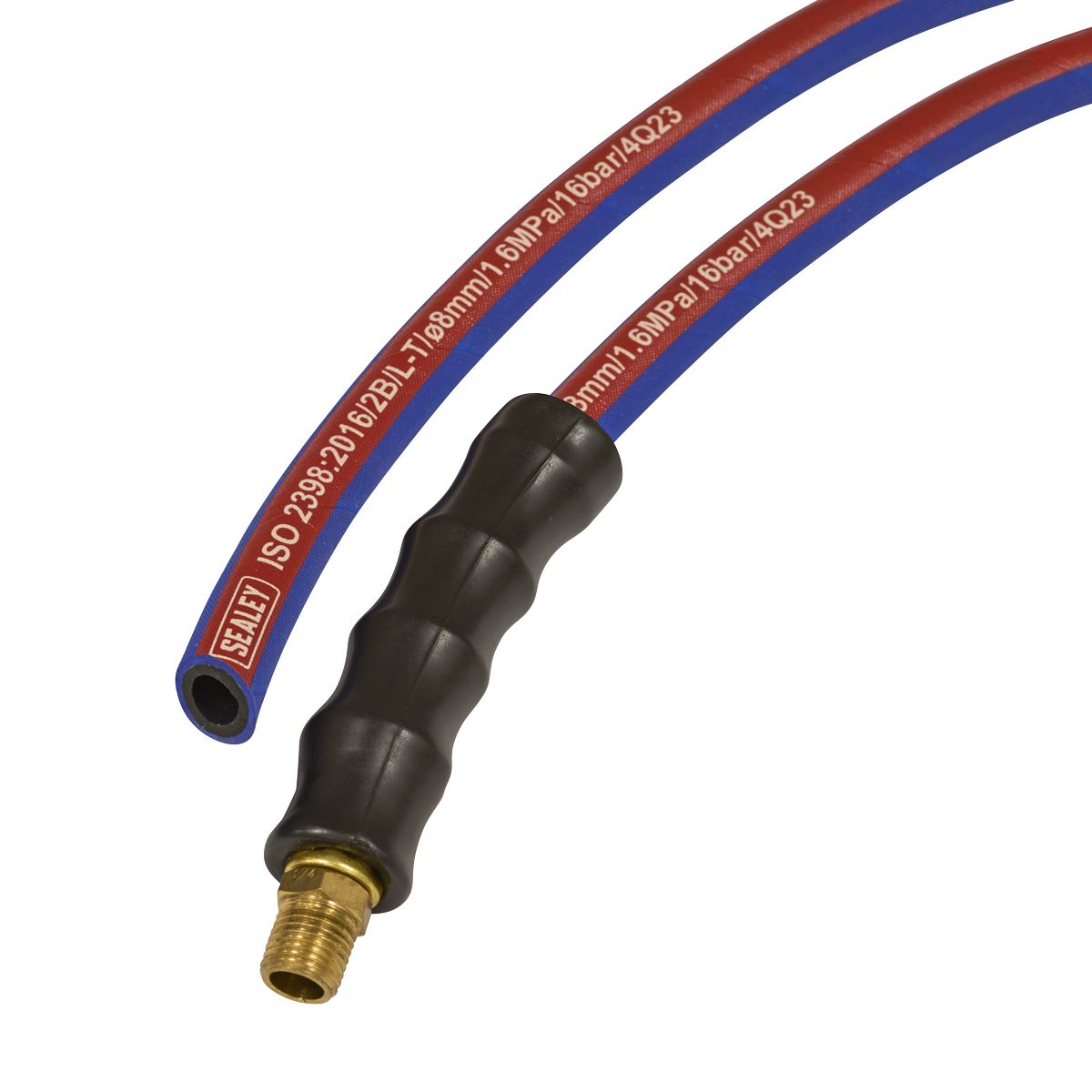 Sealey Air Hose 5m x Ø8mm with 1/4"BSP Unions Extra-Heavy-Duty