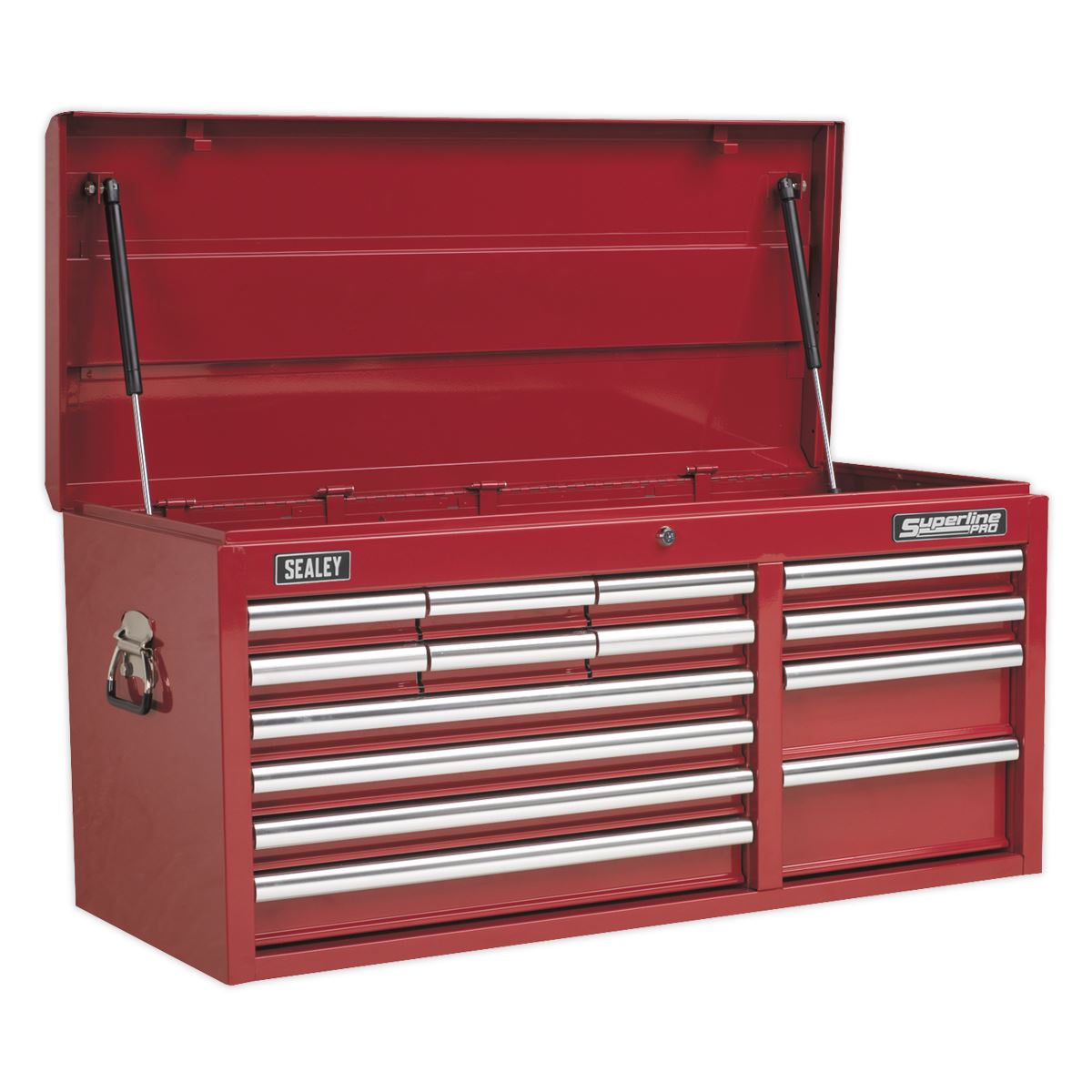 Sealey Superline Pro Topchest 14 Drawer with Ball-Bearing Slides Heavy-Duty - Red 