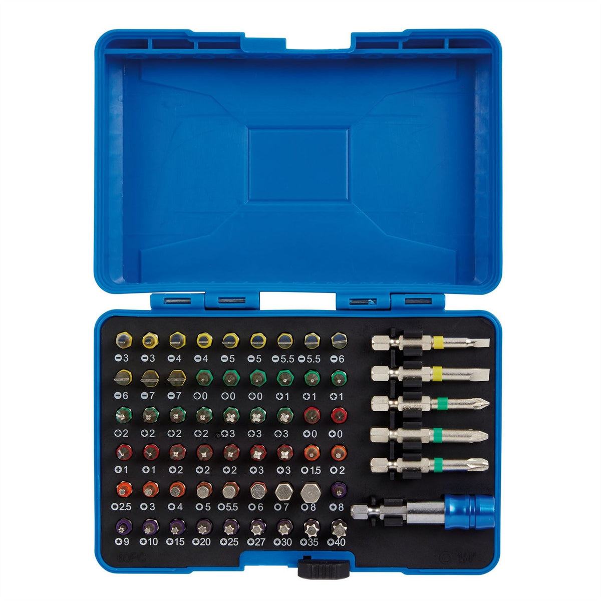 Draper Expert Coloured Screwdriver Bit Set (60 Piece) 82405  White Rose Tools