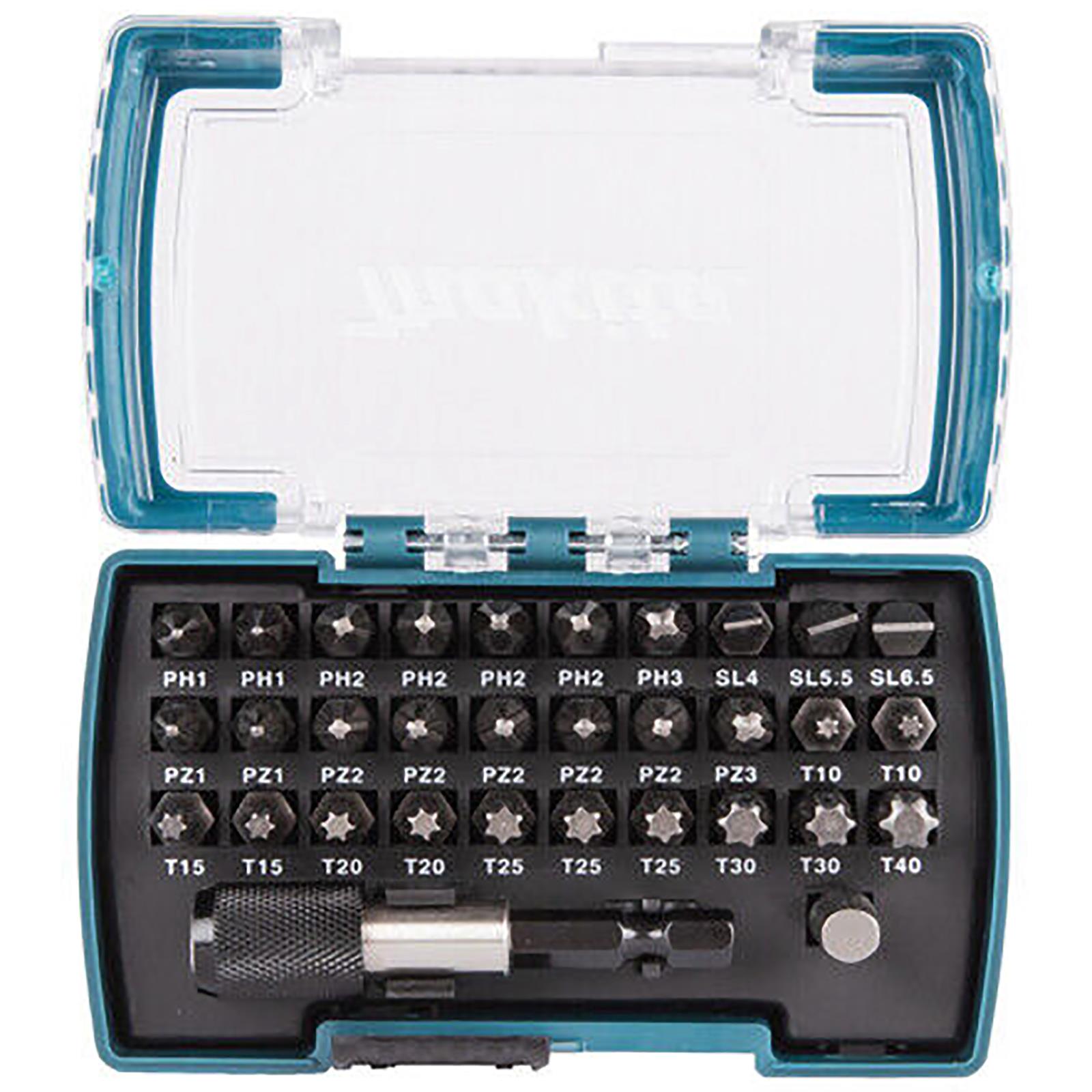 Makita Screwdriver Bit Set with Bit Holder in Case 32 Piece D-74762 