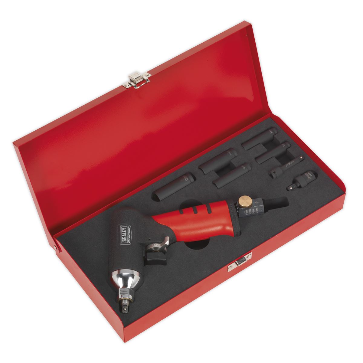 Sealey Premier Air Impact Wrench 1/4"Sq Drive Diesel Glow Plug Kit