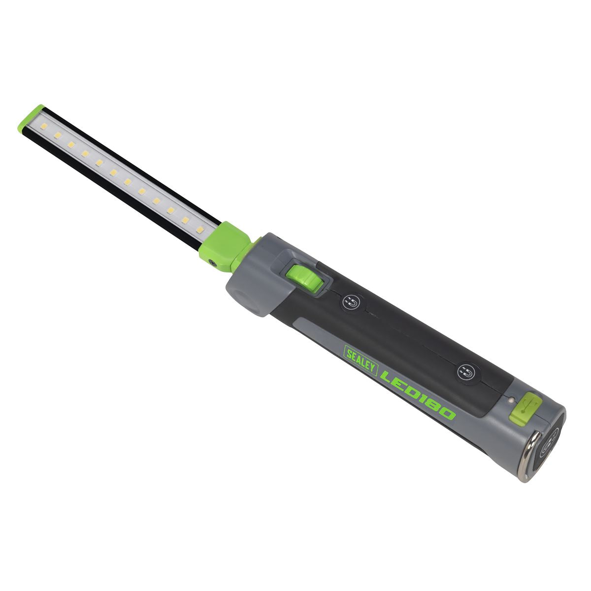 Sealey 12 SMD LED + 1W LED Rechargeable Slim Inspection Lamp Magnetic Base 400 Lumens 