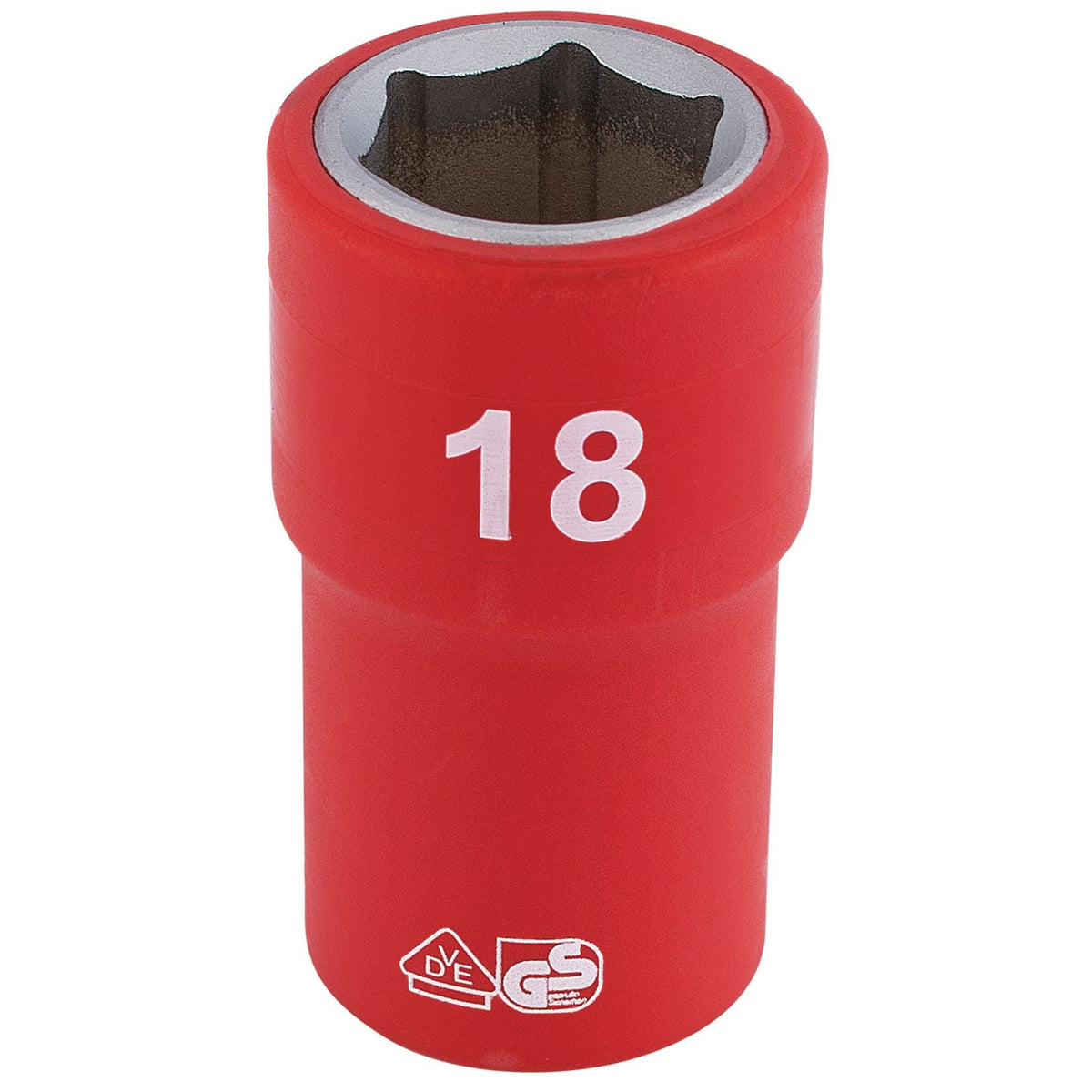 Draper Expert Fully Insulated VDE Socket 1/2" Sq. Dr. 18mm 31869  White Rose Tools