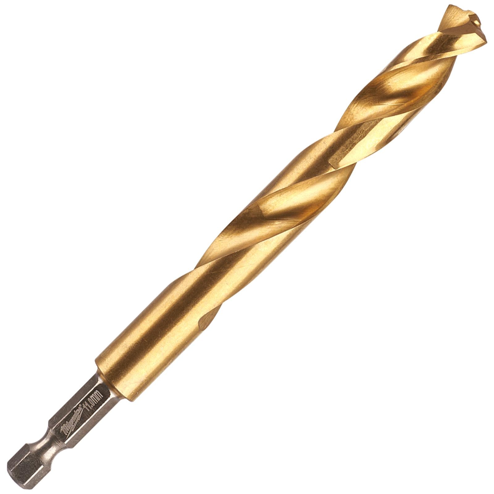 Milwaukee Red Hex Metal Drill Bits HSS Shockwave Impact Duty 1/4" Hex Shank 