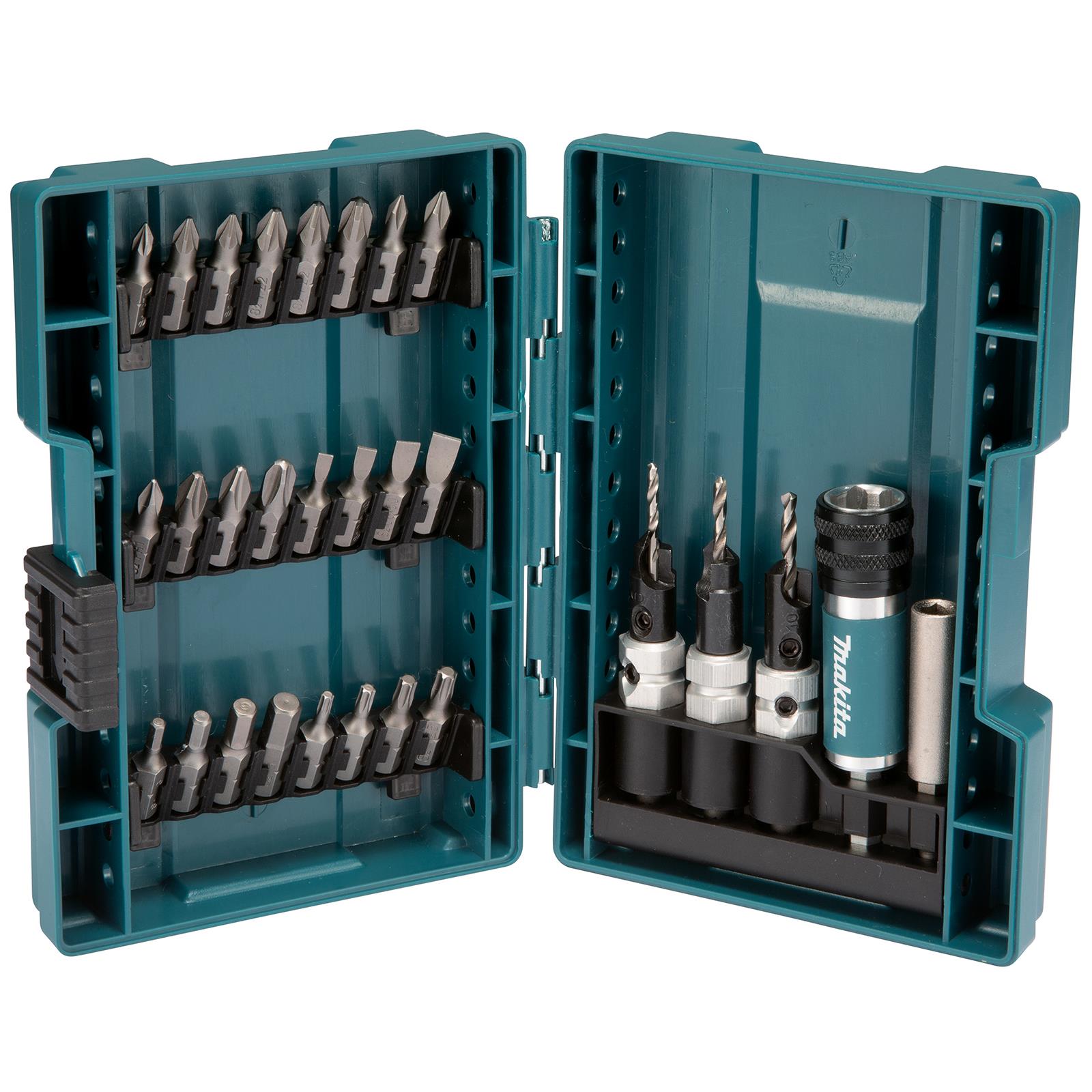 Makita Quad Driver Screwdriver Drill Bit Holder Set Phillips Pozi Slotted Torx