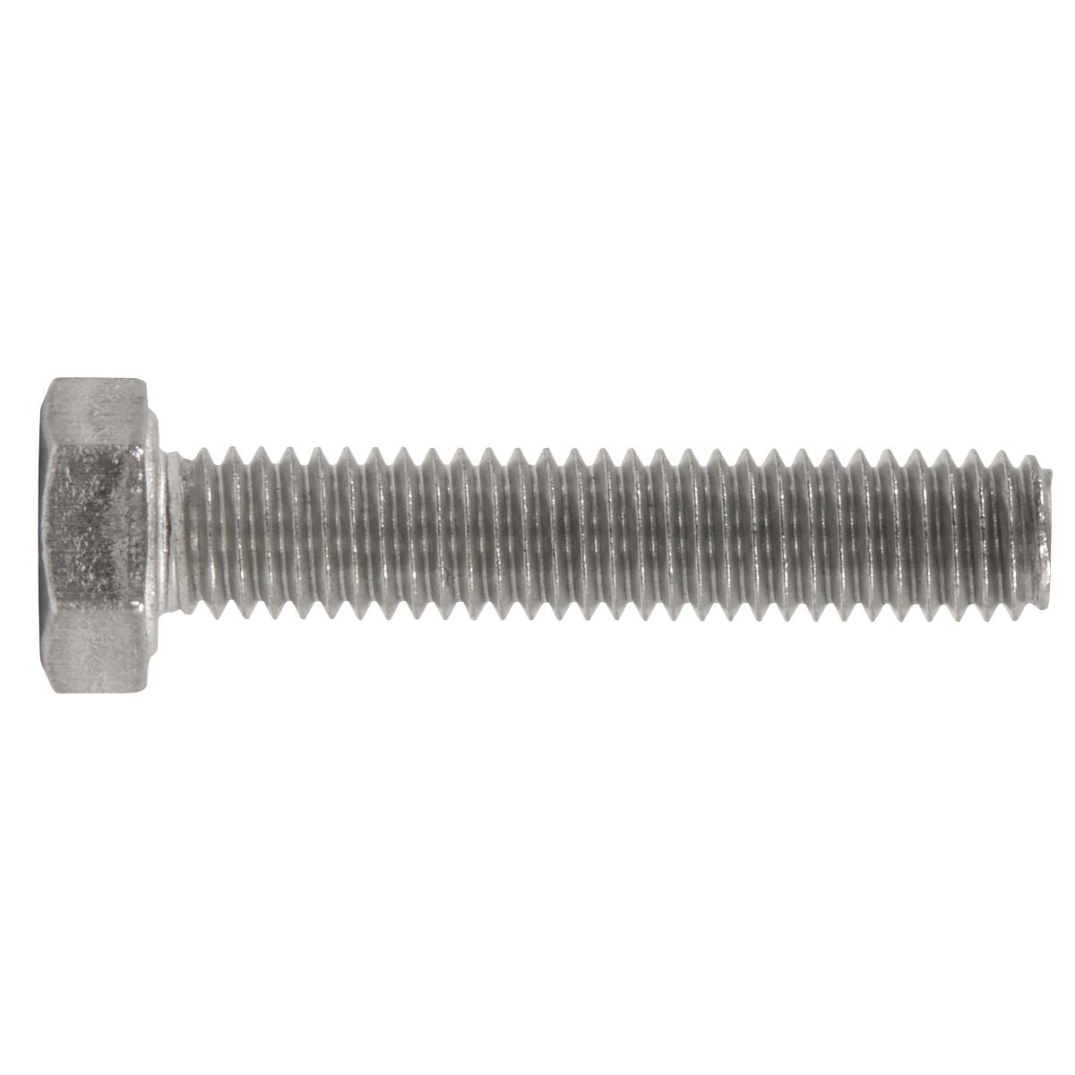 Sealey Stainless Steel Hex Head Set Screw DIN 933 - M5 X 25 A2 - Pack of 50