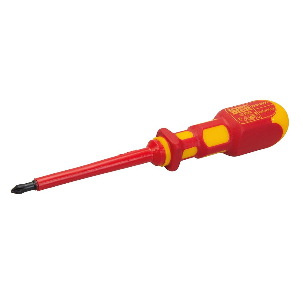 King Dick 1-for-6 Screwdriver Insulated PZ1, PZ2, PZ3 & PH1, PH2, PH3 INS14610