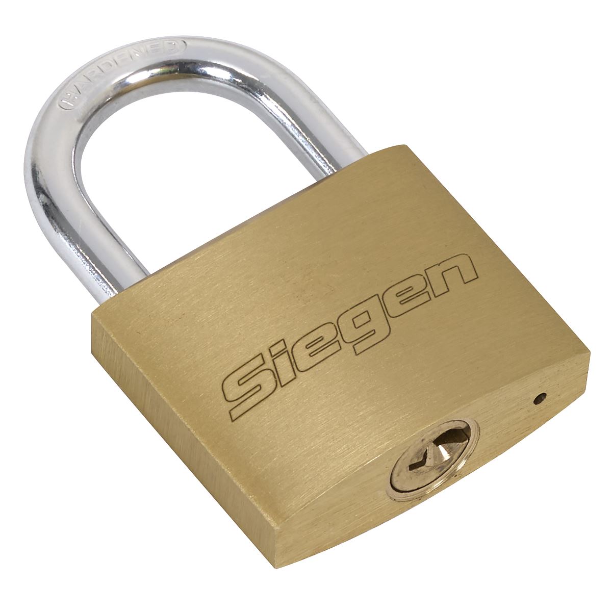 Siegen by Sealey Brass Body Padlock with Brass Cylinder Keyed Alike - Pack of 4