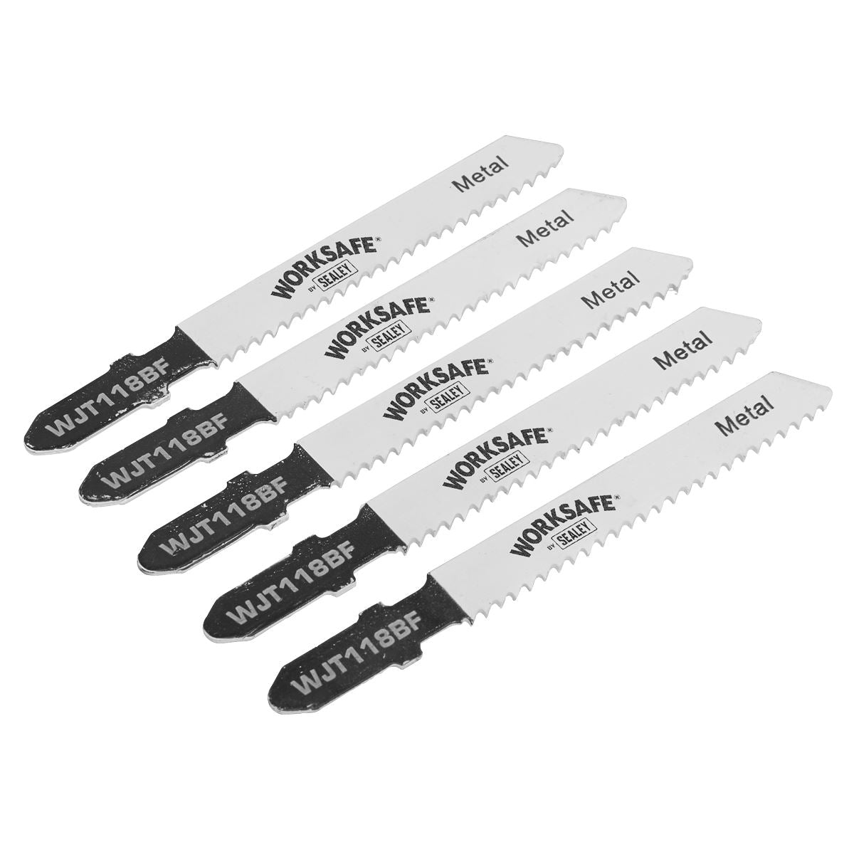 Worksafe by Sealey Jigsaw Blade Metal 55mm 12tpi - Pack of 5