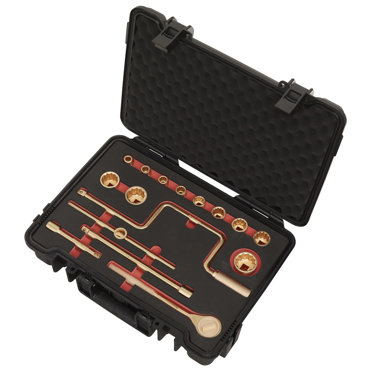 Sealey Premier Socket Set 17pc 1/2"Sq Drive - Non-Sparking 