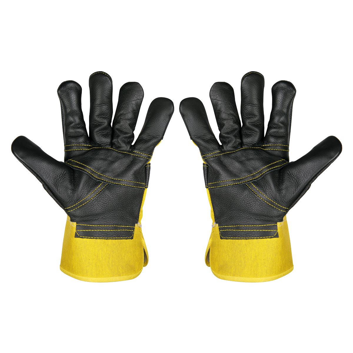 Worksafe by Sealey Rigger's Gloves Hide Palm Pair