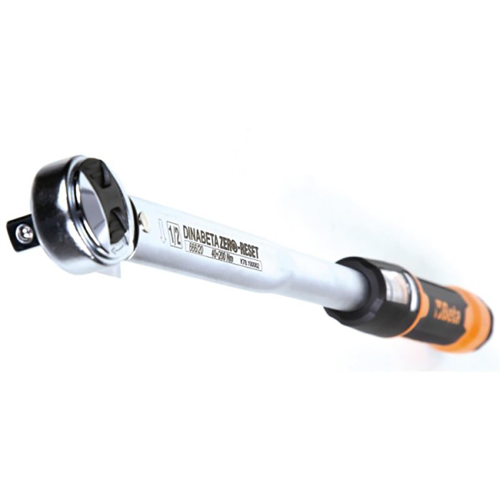 Beta Tools Torque Wrench Zero Reset 1/2" Drive 60-300 Nm Click Type Reversible 600mm 666/30