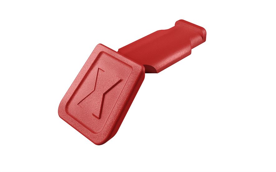 KNIPEX ColorCode Clips Red Colour 10 Pack KNIPEXtend for KNIPEX Comfort Handles (RAL Code 3020) 00 61 10 CR