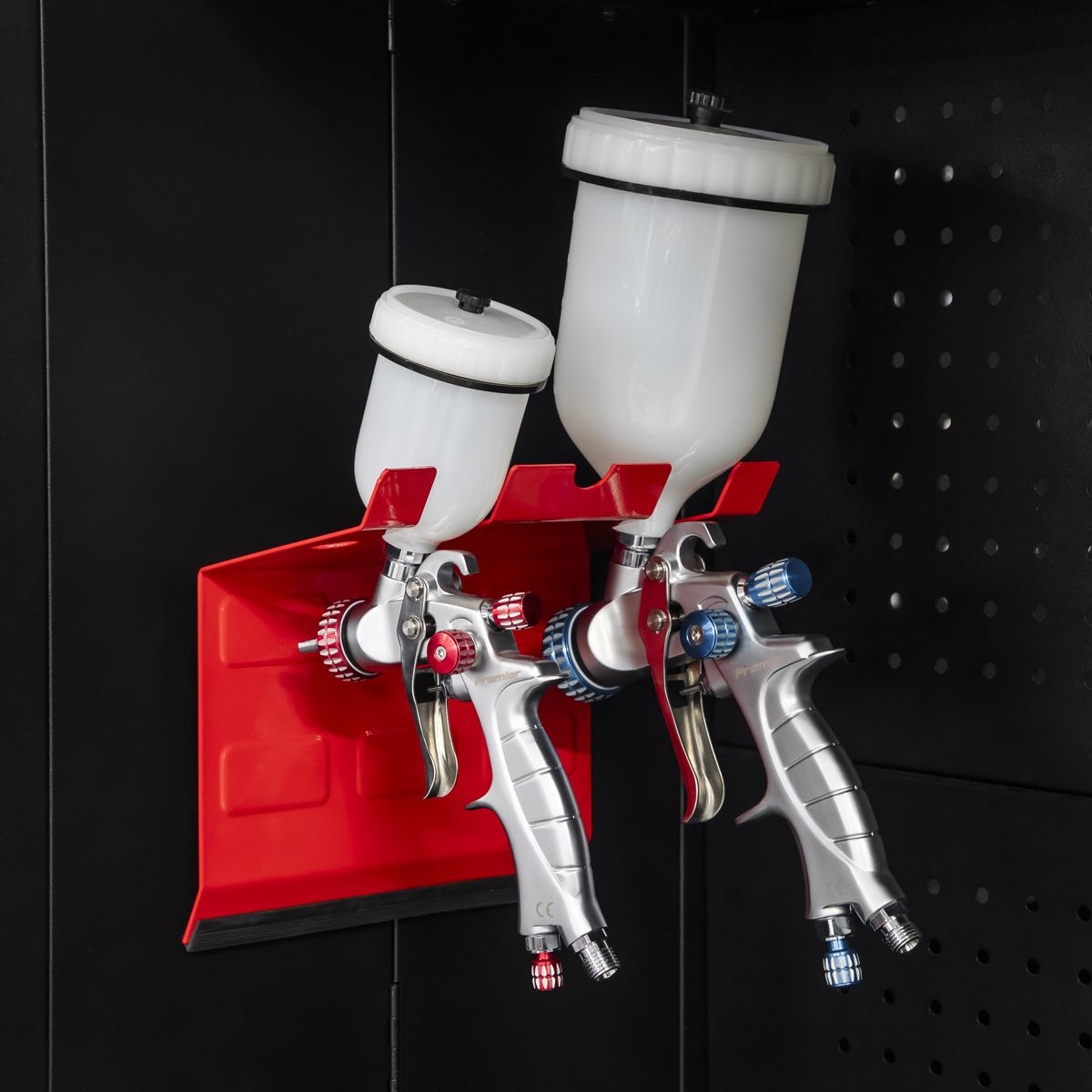 Sealey Magnetic Spray Gun Holder 2 Gun Heavy Duty Bracket