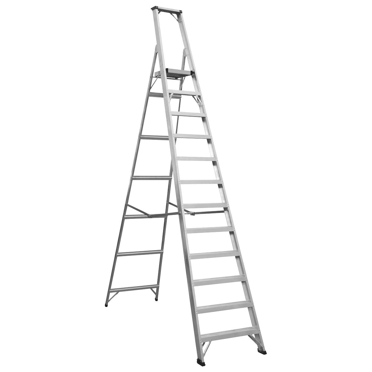 Sealey Aluminium Step Ladder 12-Tread Industrial BS EN 131 