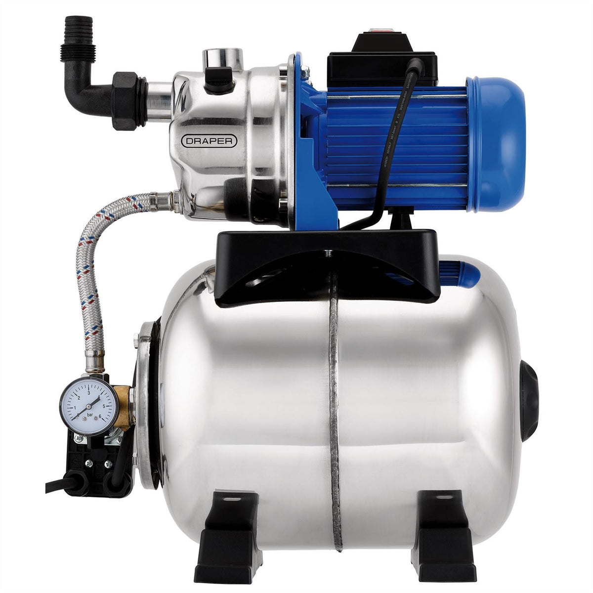 Draper 230V Stainless Steel Booster Pump 50L/min 800W 27483  White Rose Tools