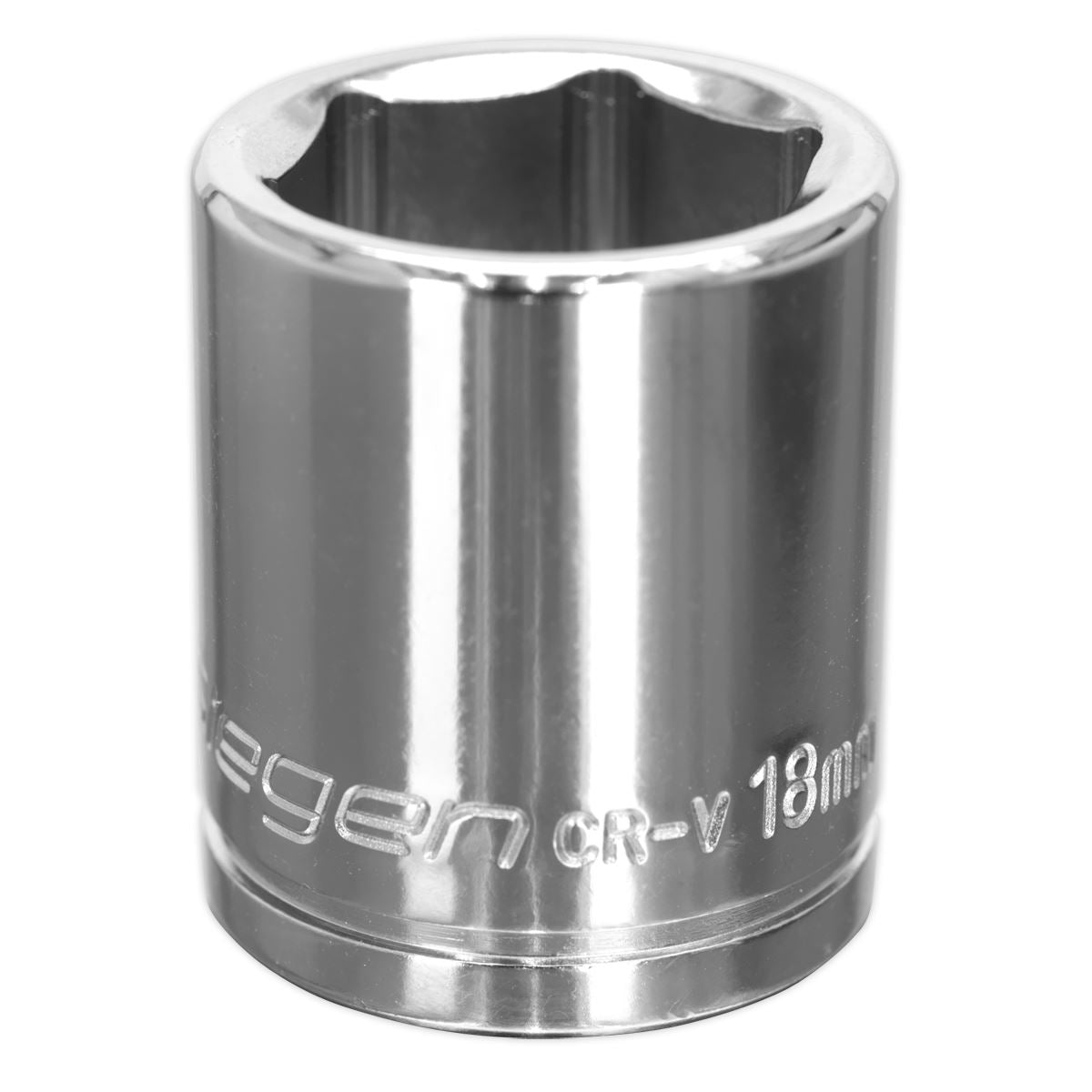 Siegen by Sealey WallDrive® Socket 18mm 3/8"Sq Drive