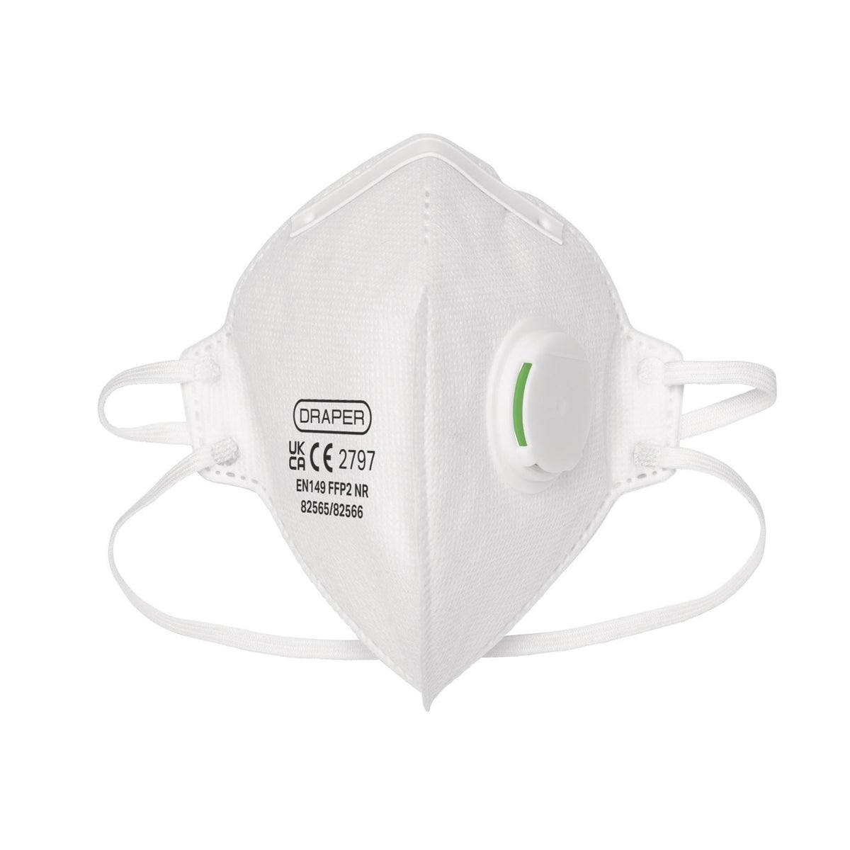 Draper FFP2 NR Vertical Dust Mask (Pack of 2) 82565  White Rose Tools