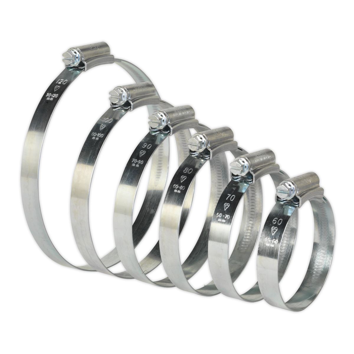 Sealey 26 Pack Hi-Grip Assorted Hose Clips