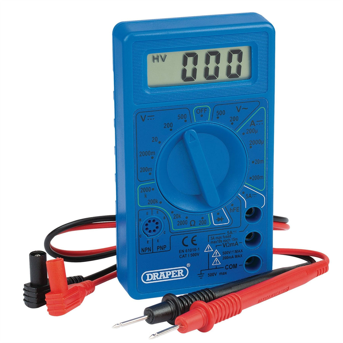 Draper Digital Multimeter 500V AC/DC 68476  White Rose Tools