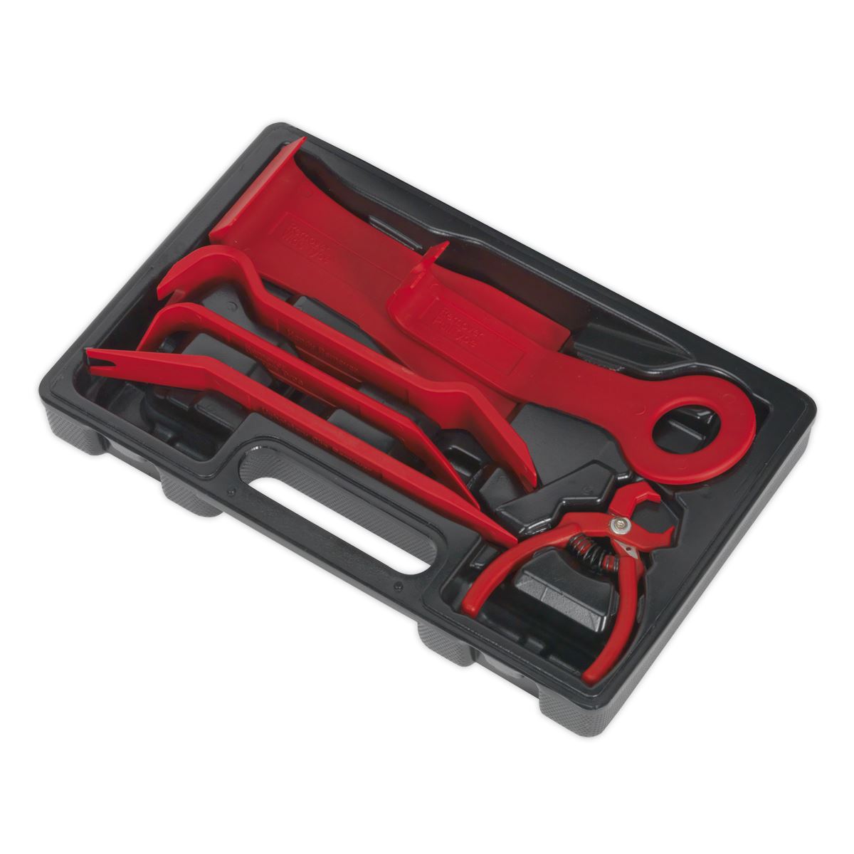 Sealey 6 Piece Trim & Upholstery Set in Case Removal Pliers Car Interior