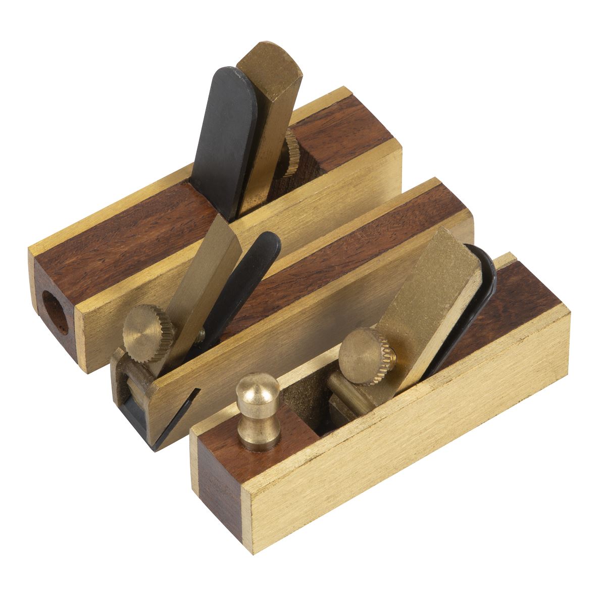 Sealey Mini Brass Plane Set 3pc 