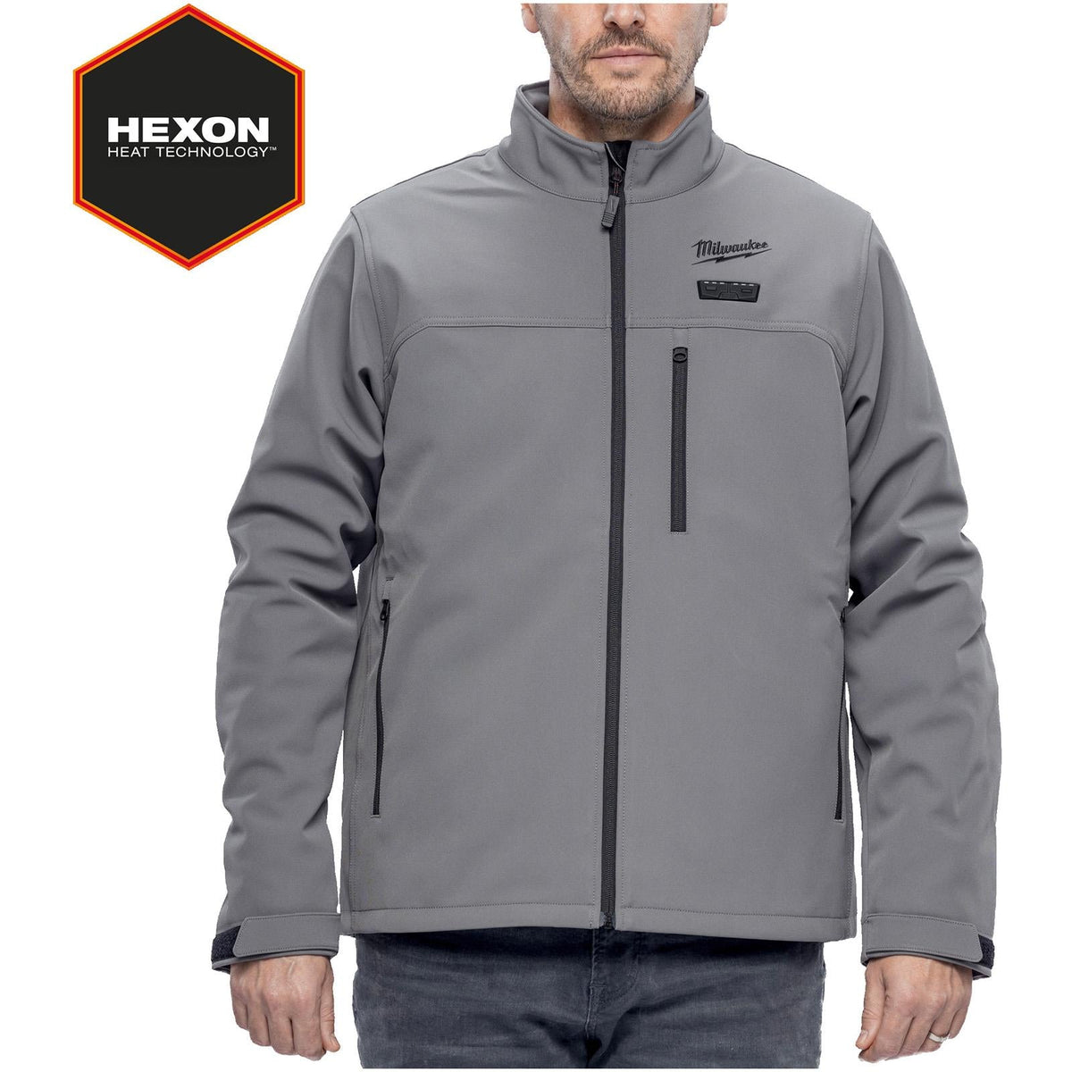 Milwaukee M12 HEXON Heated Jacket Toughshell M12 HJ6 - Choose Size and Colour  White Rose Tools