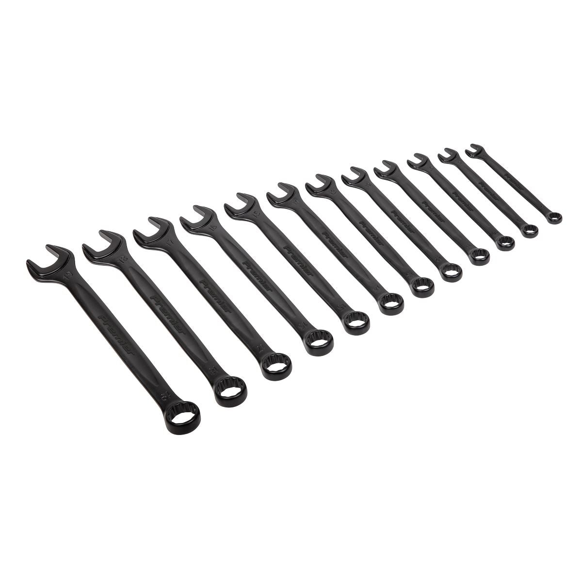 Sealey Combination Spanner Set 12 Piece Metric Premier Black Series 8-19mm