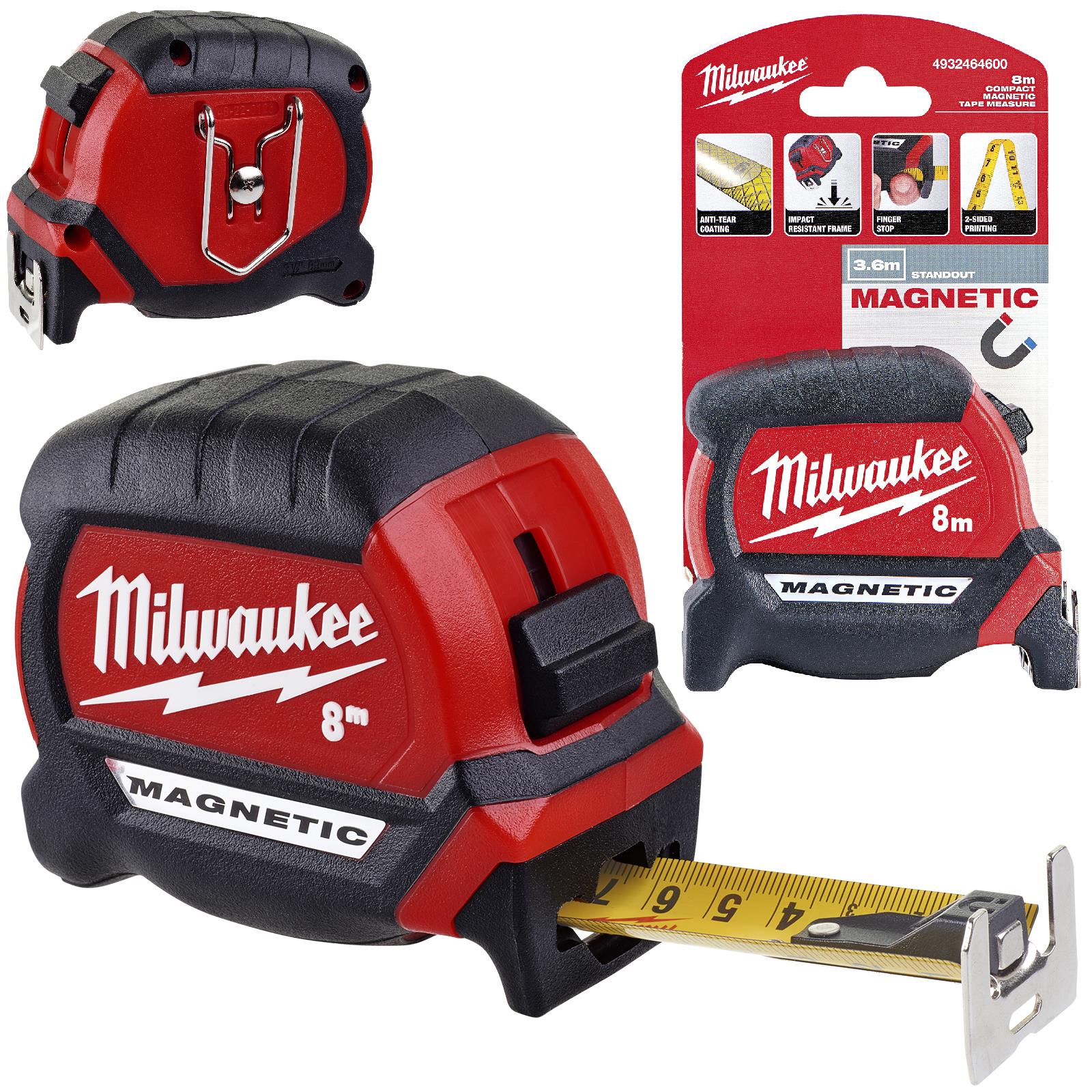 Milwaukee Magnetic Tape Measure Gen III 8m Metric 27mm Blade Width 