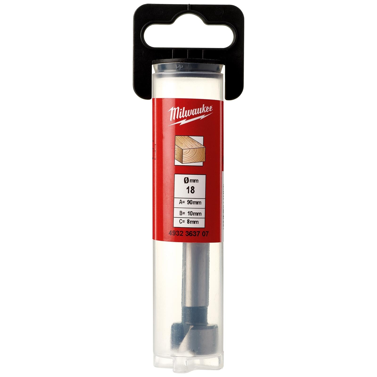 Milwaukee Forstner Wood Drill Bits 9.5mm Round Shank 90mm Long 50mm Working Length 