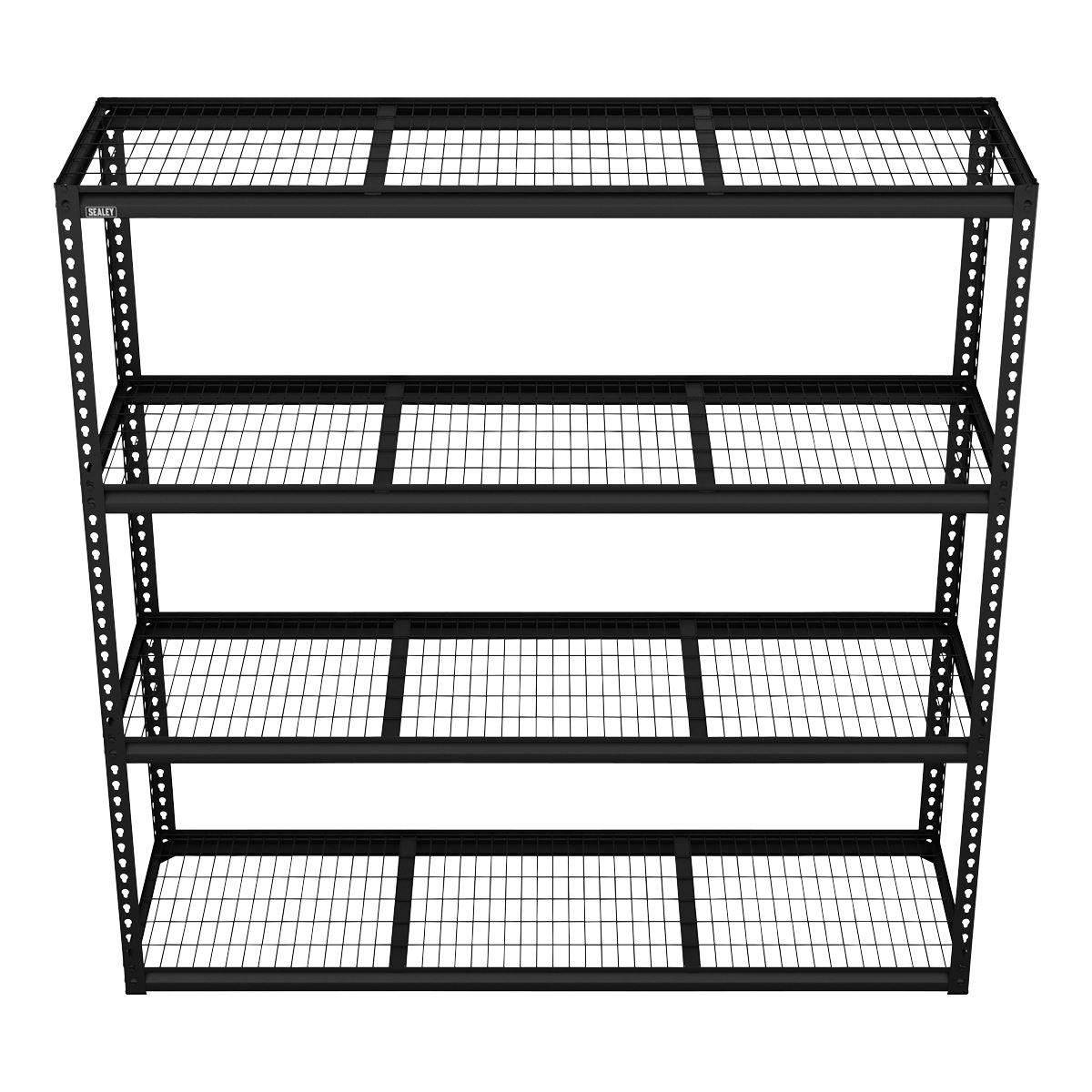 Sealey Heavy-Duty Modular Racking Unit with 4 Mesh Shelves 300kg Capacity Per Level 1820mm  White Rose Tools