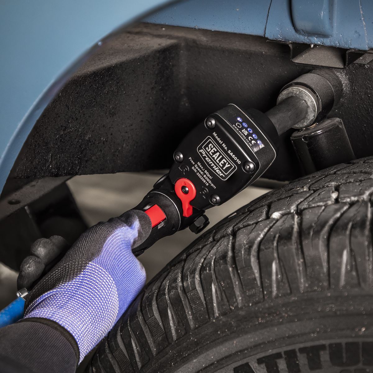 Sealey Premier Air Impact Wrench 1/2"Sq Drive Super Stubby - Twin Hammer 
