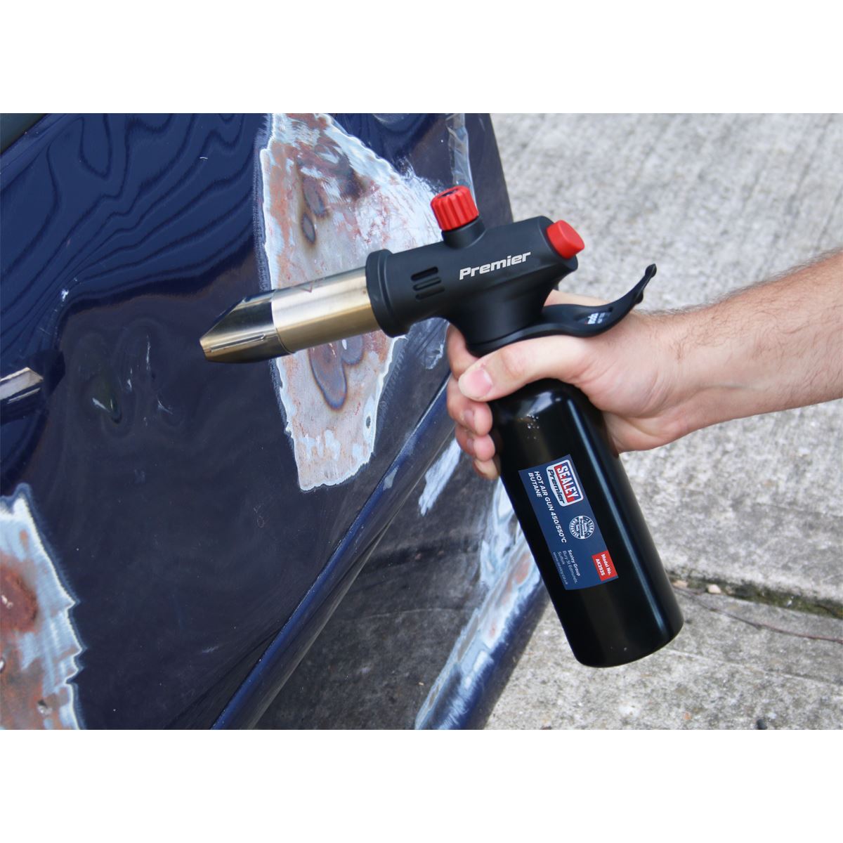 Sealey Premier Heavy Duty Adjustable Flame Butane Hot Air Gun 450/550°C