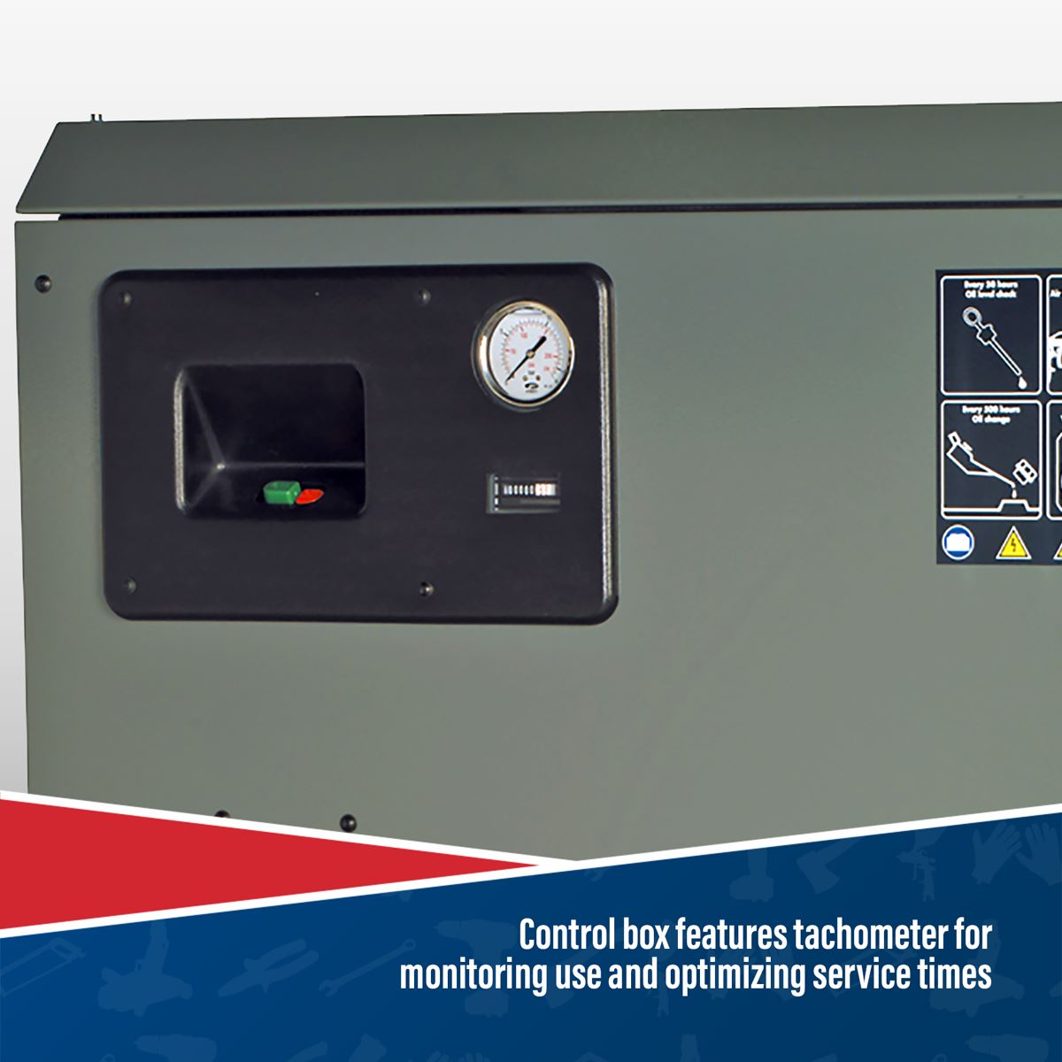 Sealey 270L Low Noise Belt Drive Air Compressor with Cast Cylinders 7.5hp 3ph 2-Stage 