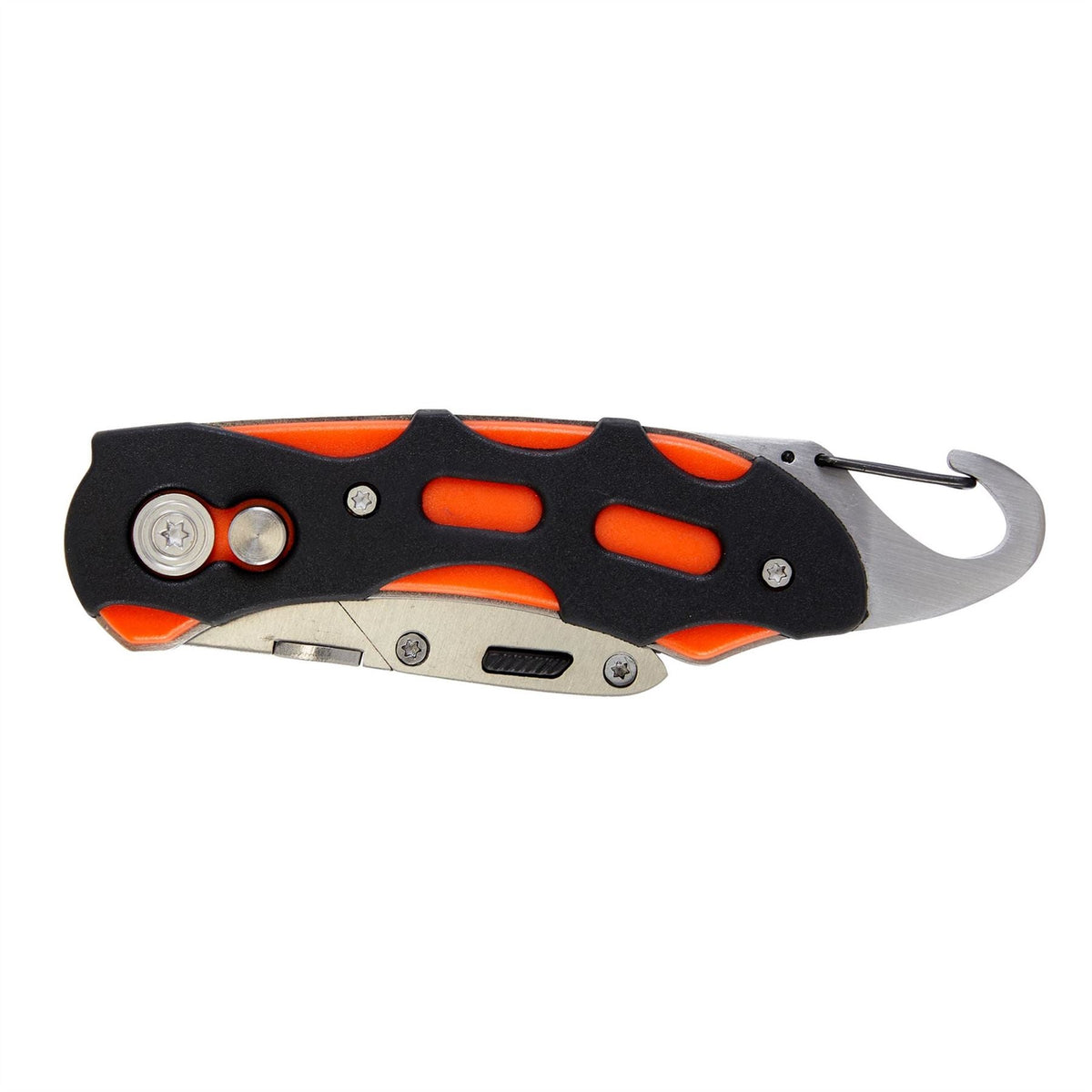 Draper Folding Trimming Knife with Belt Clip Green/Orange 24424  White Rose Tools