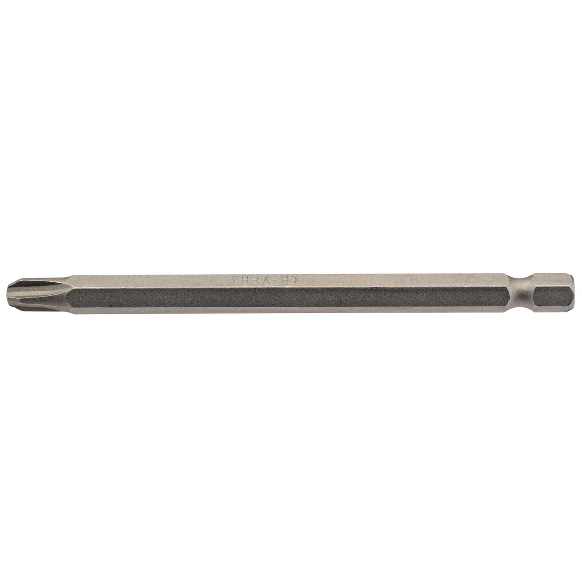 Draper Cross Slot Insert Bit 1/4" Hex 100mm Long No.3 (Pack of 1) 64366  White Rose Tools