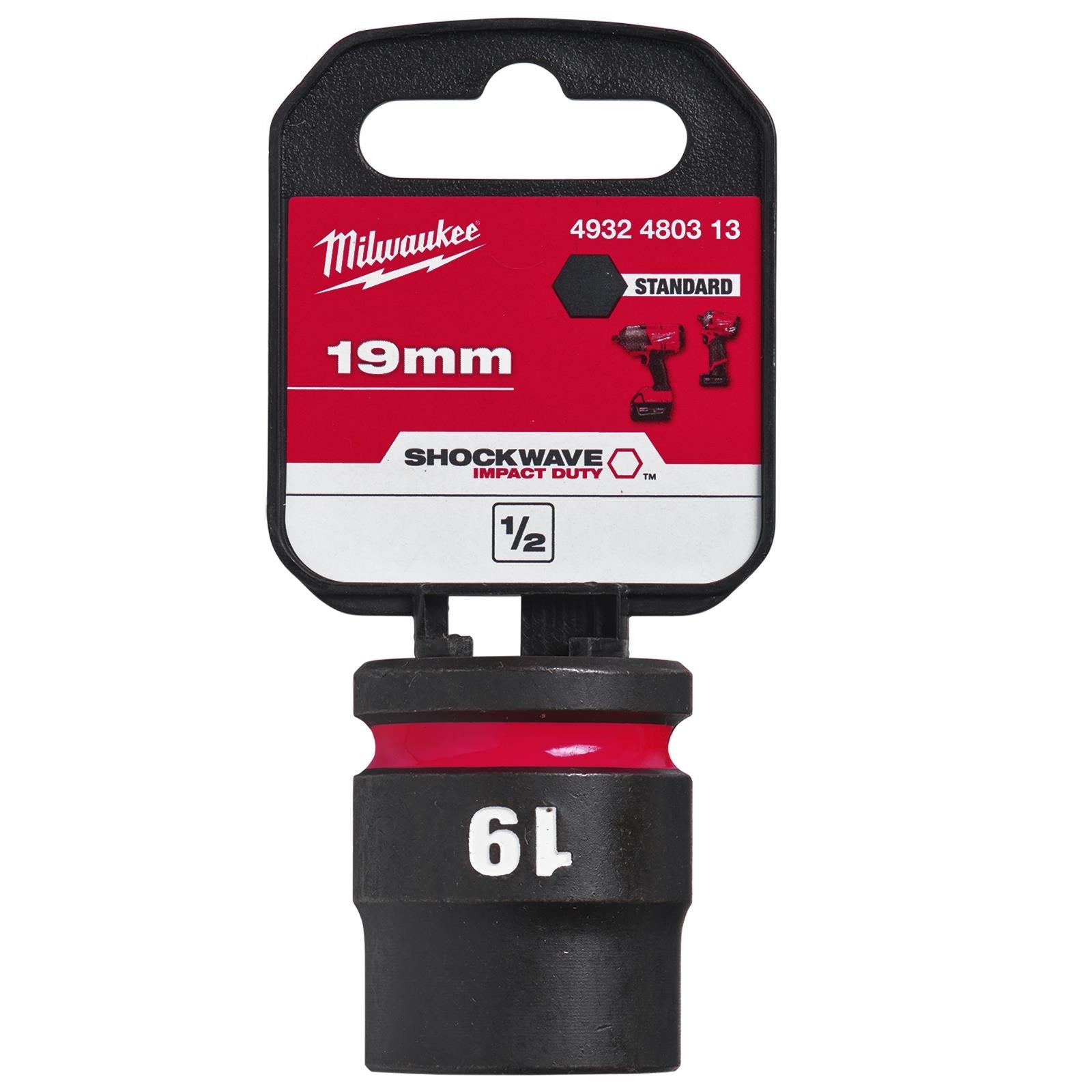 Milwaukee Impact Sockets Standard 1/2" Drive 8-32mm SHOCKWAVE Impact Duty 