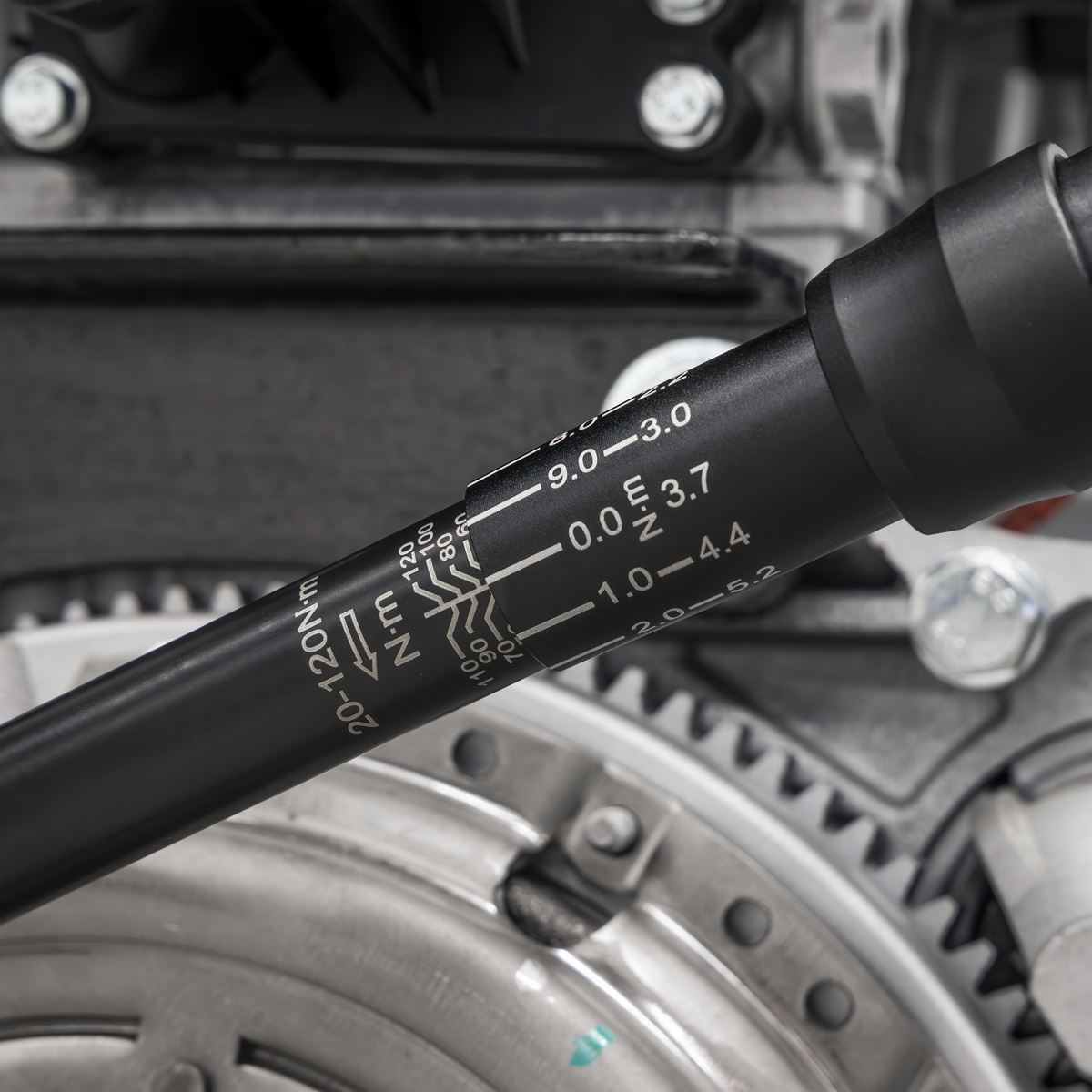 Sealey Premier Black Torque Wrench Micrometer Style 3/8"Sq Drive Calibrated 20-120Nm - Premier Black  White Rose Tools