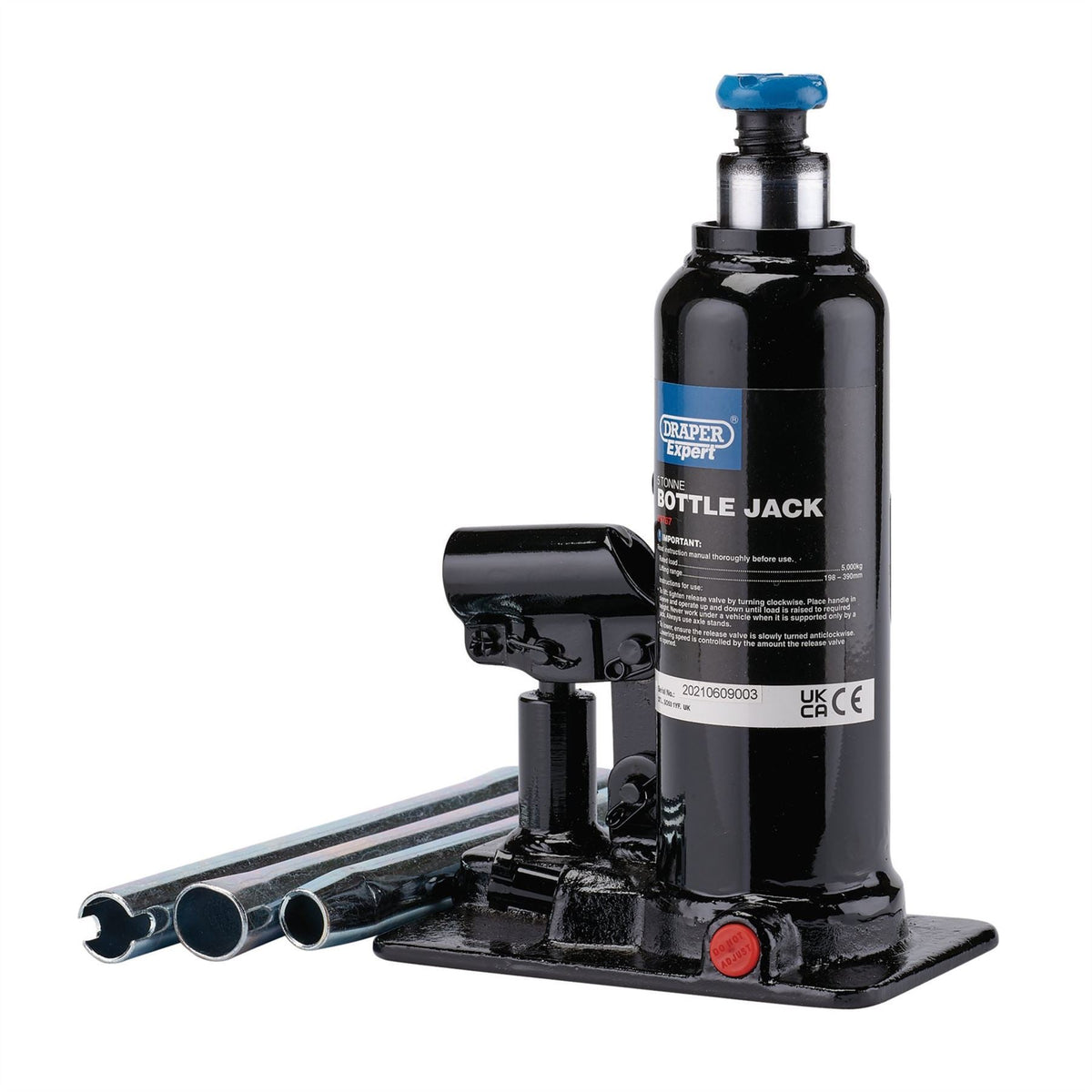Draper Expert Hydraulic Bottle Jack 5 Tonne 99767  White Rose Tools